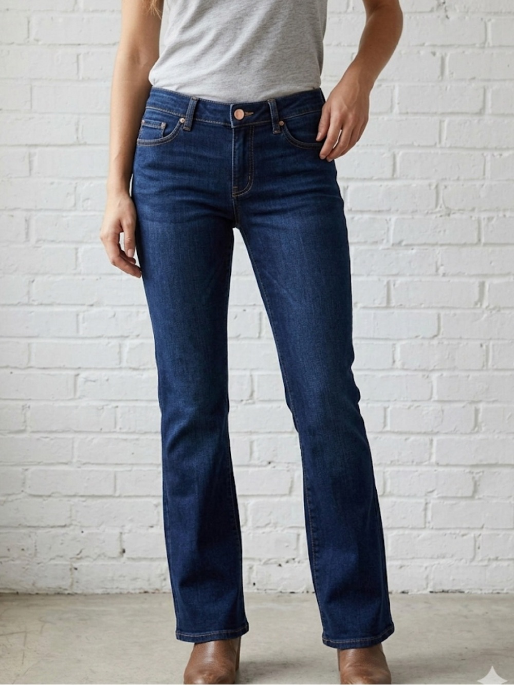 Cherry Blossom Dark Wash Bootcut Jeans | Stretch Denim | Kids Size 9